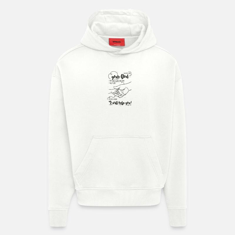 Jesaja Bibelvers Ich helfe dir - Hoodie- made by SPREAD  - OFF WHITE