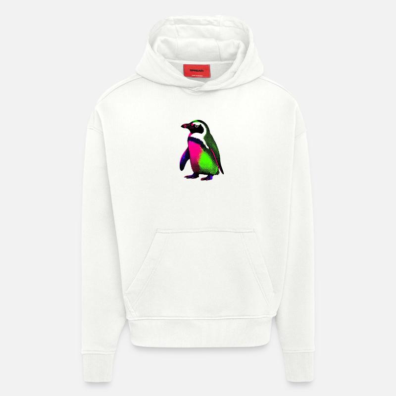 Pingouin - Sweat à capuche bio épais oversize fabriqué en UE - OFF WHITE
