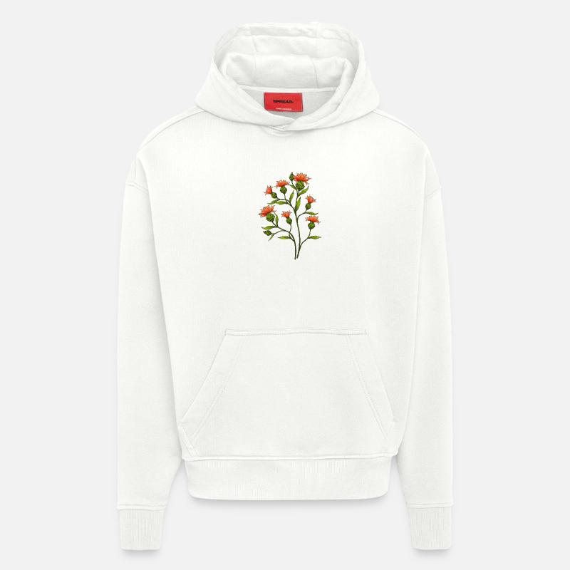 Fleur - Sweat à capuche bio épais oversize fabriqué en UE - OFF WHITE