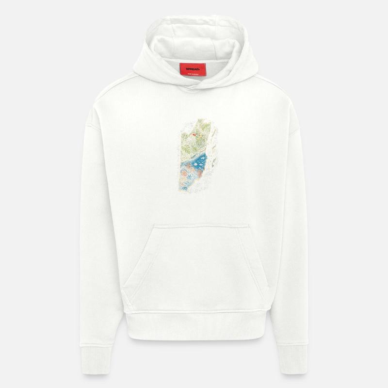 Belize Belizean Root - Hoodie- made by SPREAD  - OFF WHITE