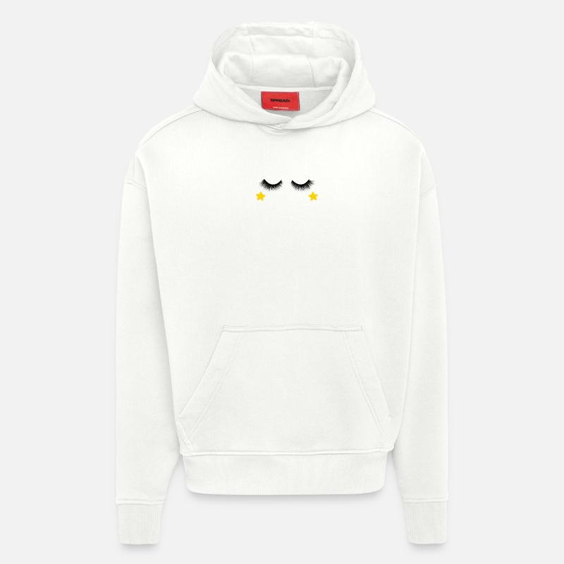Conception des cils - Sweat à capuche bio épais oversize fabriqué en UE - OFF WHITE