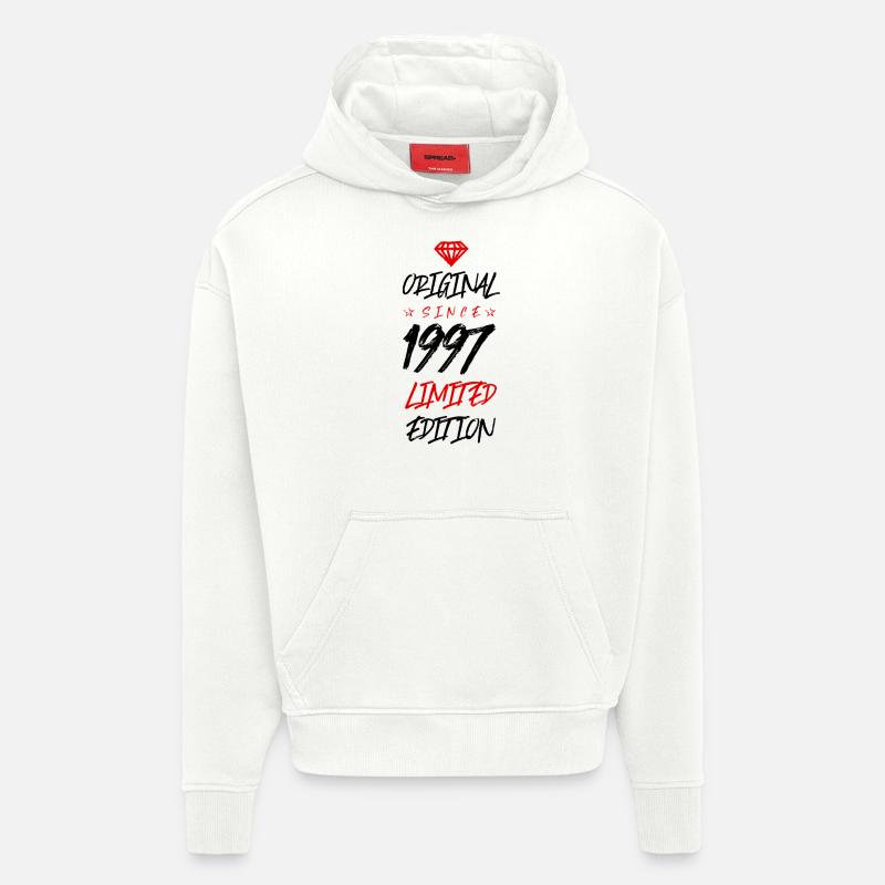 1997 Édition limitée - Sweat à capuche bio épais oversize fabriqué en UE - OFF WHITE