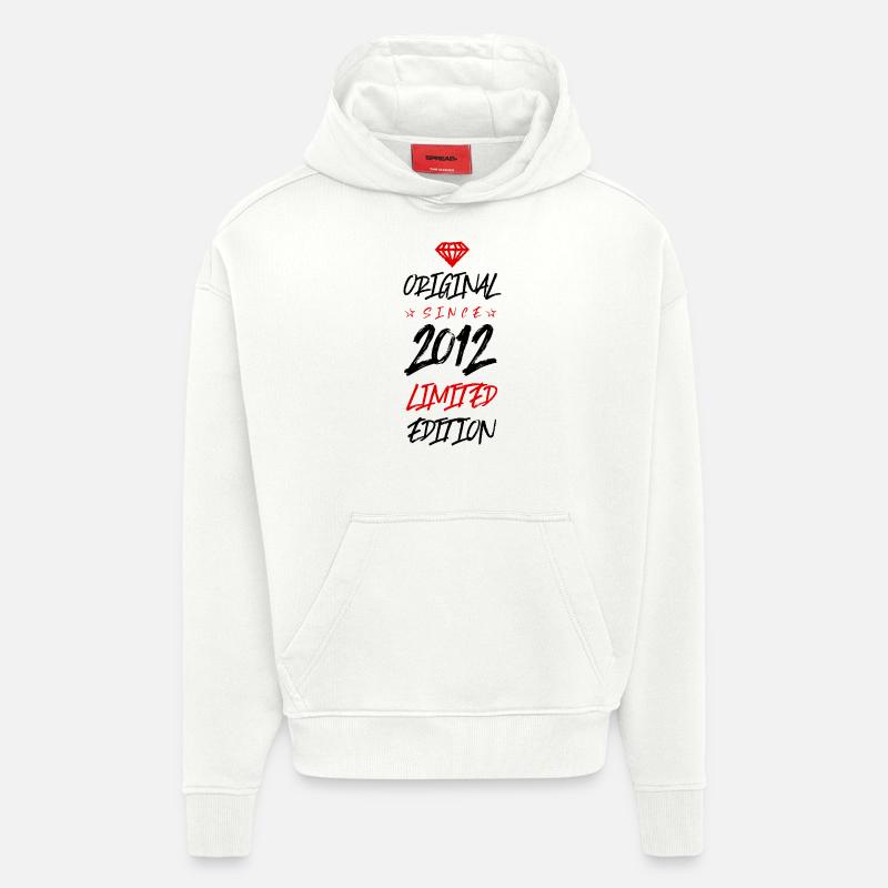 Édition limitée 2012 - Sweat à capuche bio épais oversize fabriqué en UE - OFF WHITE