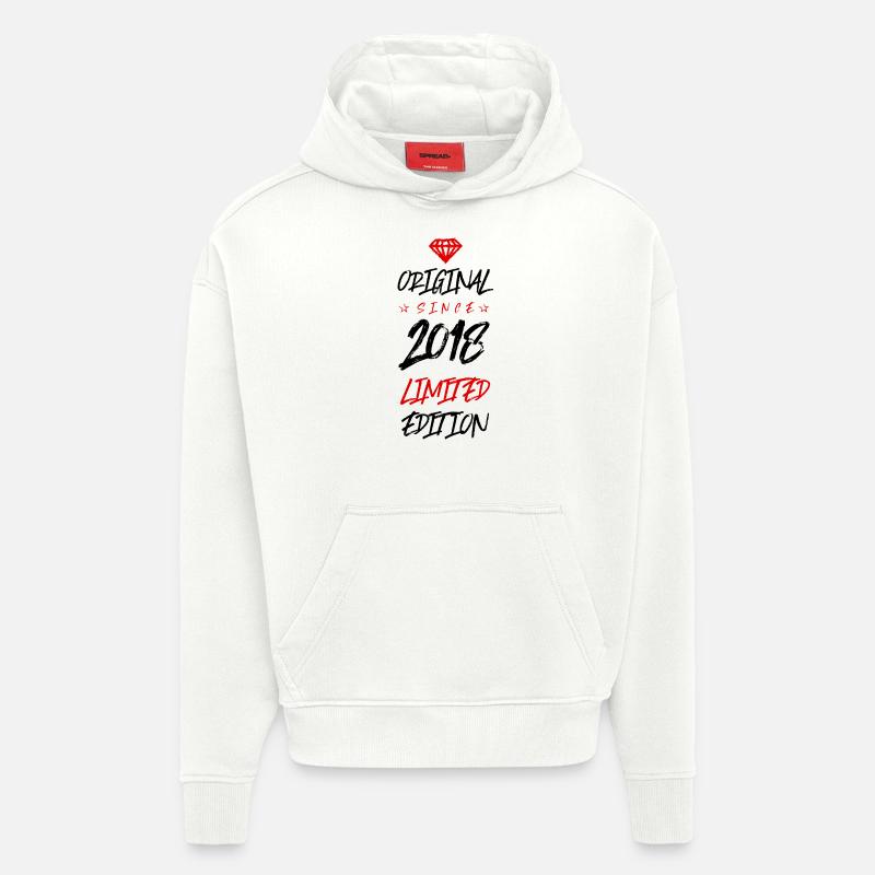 Édition limitée 2018 - Sweat à capuche bio épais oversize fabriqué en UE - OFF WHITE