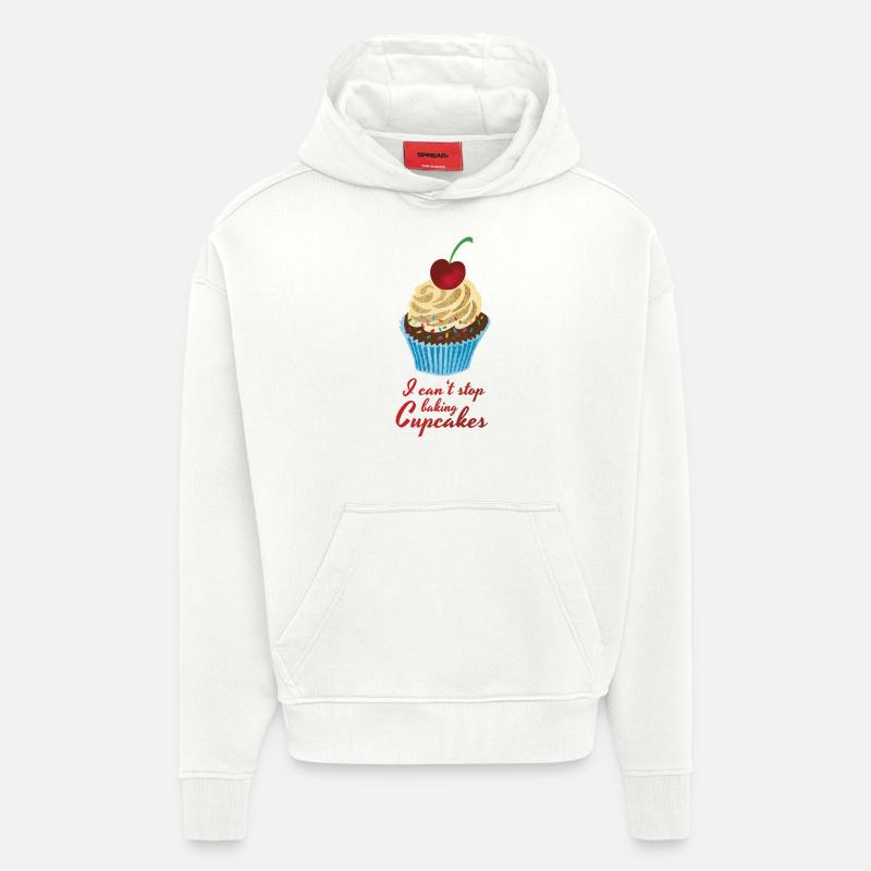 Cuisson des cupcakes - Sweat à capuche bio épais oversize fabriqué en UE - OFF WHITE