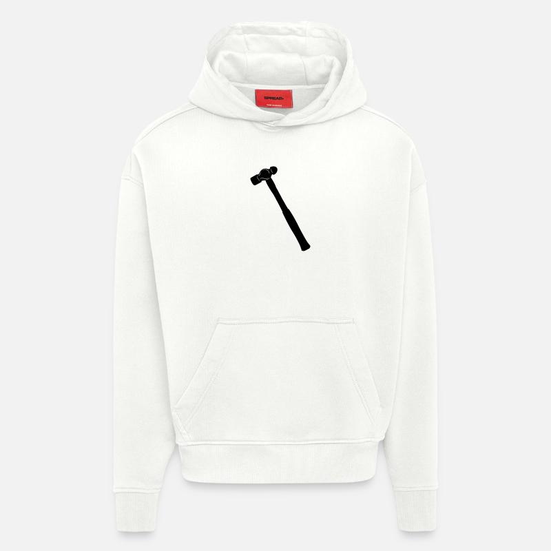 Kugelhammer oder Dellhammer Schattenbild - Hoodie- made by SPREAD  - OFF WHITE