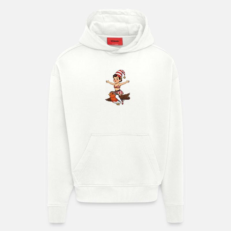 Fille name dans le dos, Robin - Sweat à capuche bio épais oversize fabriqué en UE - OFF WHITE