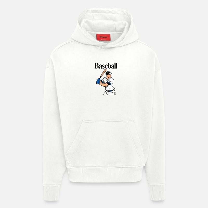 base-ball - Sweat à capuche bio épais oversize fabriqué en UE - OFF WHITE