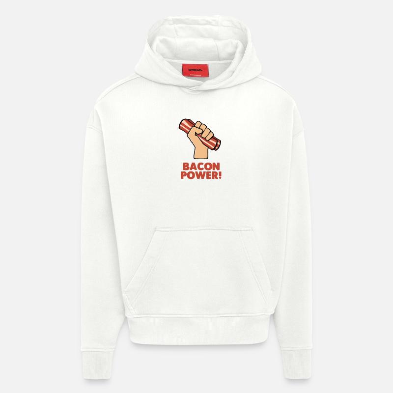 Bacon Power - Hoodie- made by SPREAD  - OFF WHITE