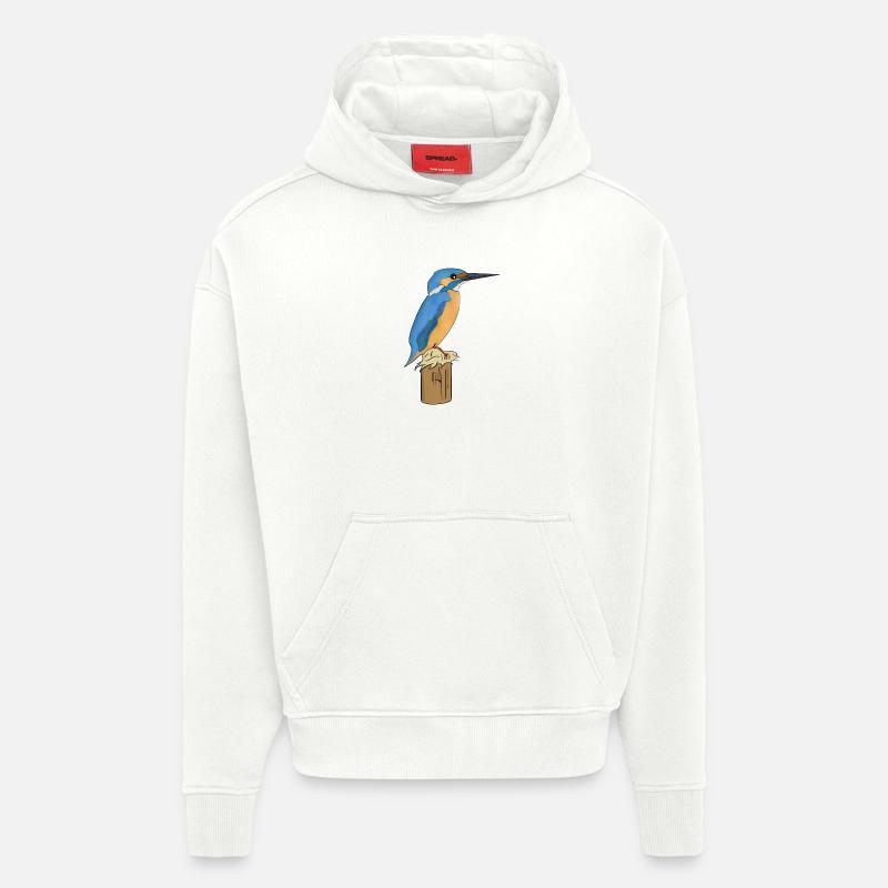 Eisvogel Vogel - Hoodie- made by SPREAD  - OFF WHITE