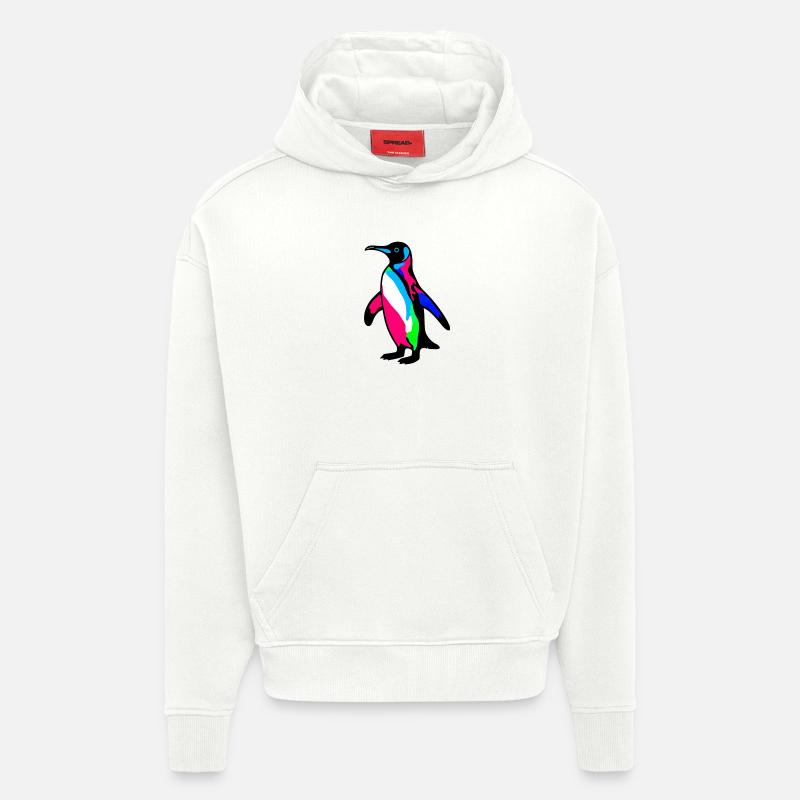 Pingouin - Sweat à capuche bio épais oversize fabriqué en UE - OFF WHITE