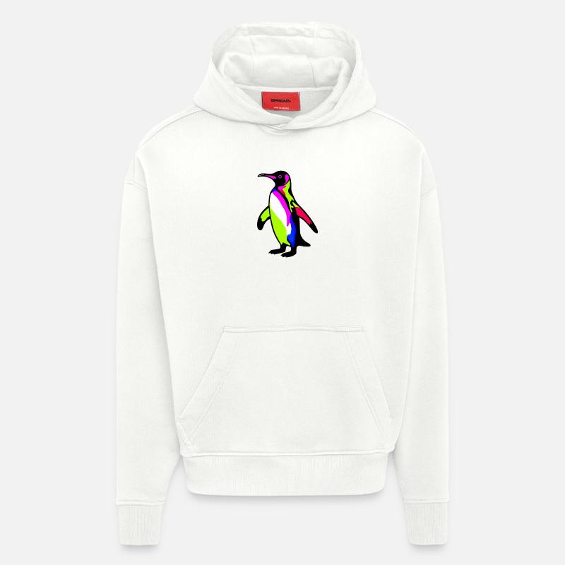 Pingouin - Sweat à capuche bio épais oversize fabriqué en UE - OFF WHITE