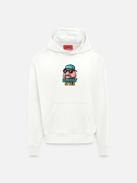 Blobby Style Cartoon Tee - Hoodie- made by SPREAD - OFF WHITE