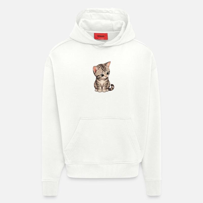 Chaton - Sweat à capuche bio épais oversize fabriqué en UE - OFF WHITE