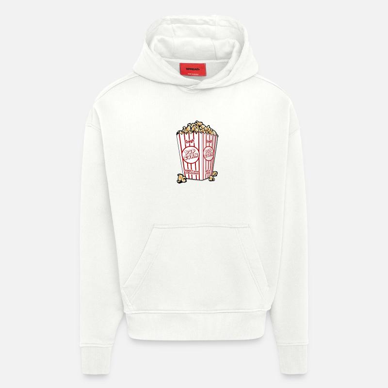 Popcorn. Geschenkidee - Hoodie- made by SPREAD  - OFF WHITE