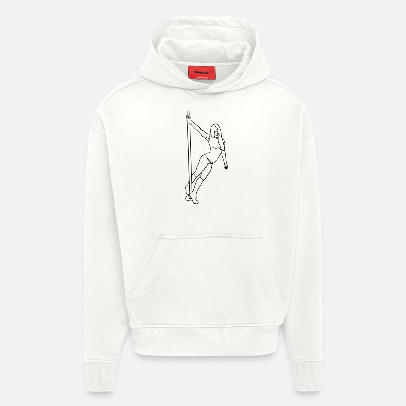 dépouiller perineuronal - Sweat à capuche bio épais oversize fabriqué en UE - OFF WHITE