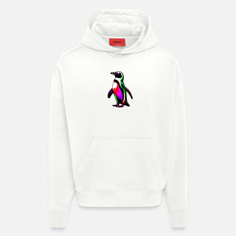 Pingouin - Sweat à capuche bio épais oversize fabriqué en UE - OFF WHITE