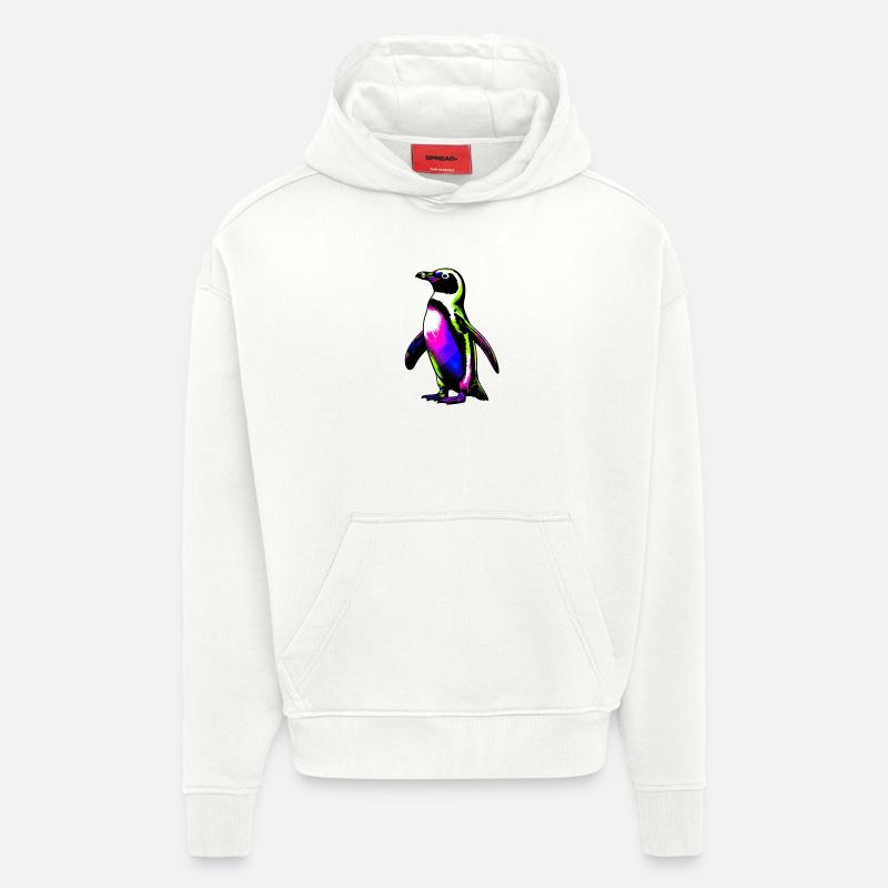 Pingouin - Sweat à capuche bio épais oversize fabriqué en UE - OFF WHITE