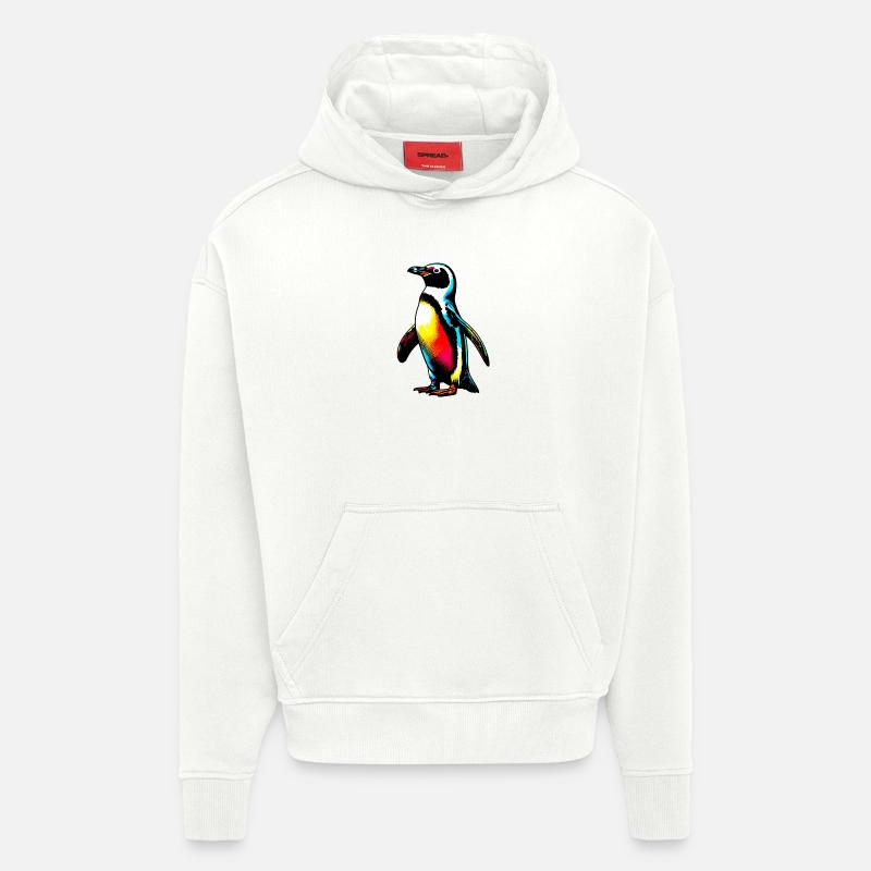 Pingouin - Sweat à capuche bio épais oversize fabriqué en UE - OFF WHITE