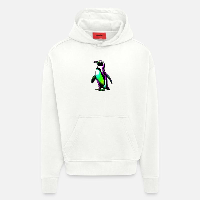 Pingouin - Sweat à capuche bio épais oversize fabriqué en UE - OFF WHITE
