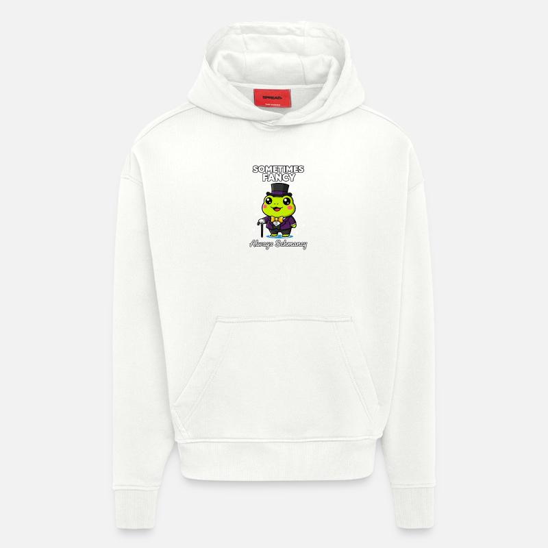 Parfois la grenouille chic toujours chic - Sweat à capuche bio épais oversize fabriqué en UE - OFF WHITE