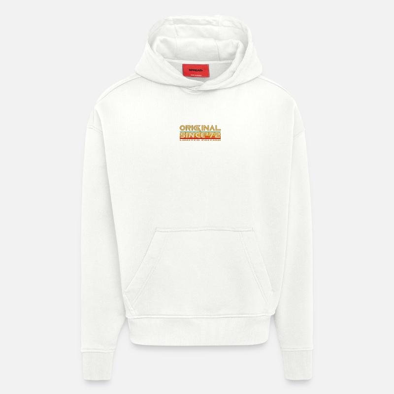 Original 72 Rétro Edition - Sweat à capuche bio épais oversize fabriqué en UE - OFF WHITE