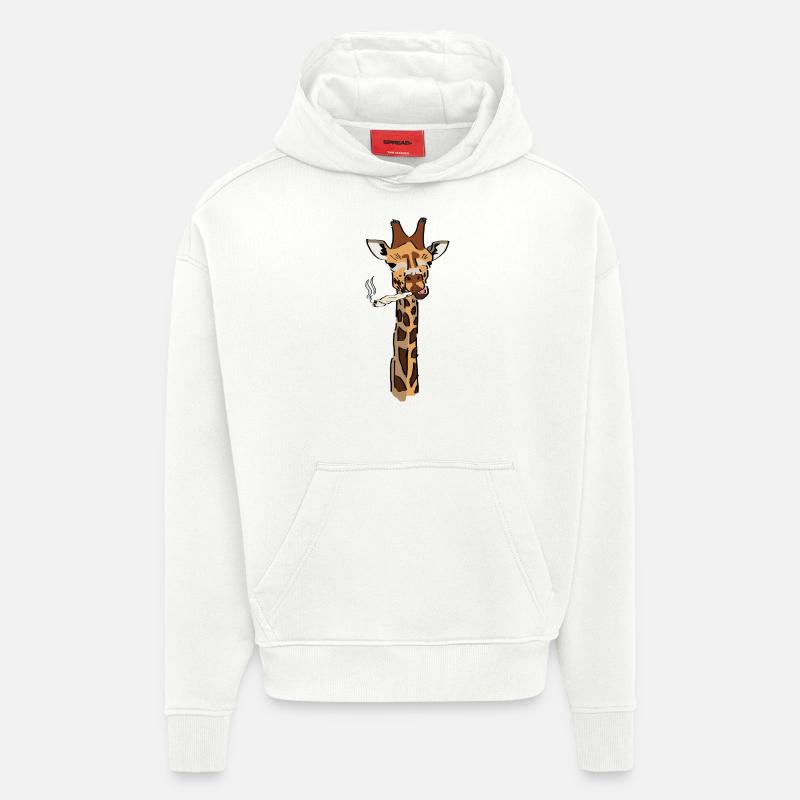 Psyche Girafe - Sweat à capuche bio épais oversize fabriqué en UE - OFF WHITE