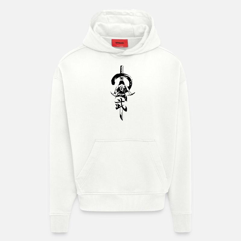 Samurai - Katana - Hoodie- made by SPREAD  - OFF WHITE