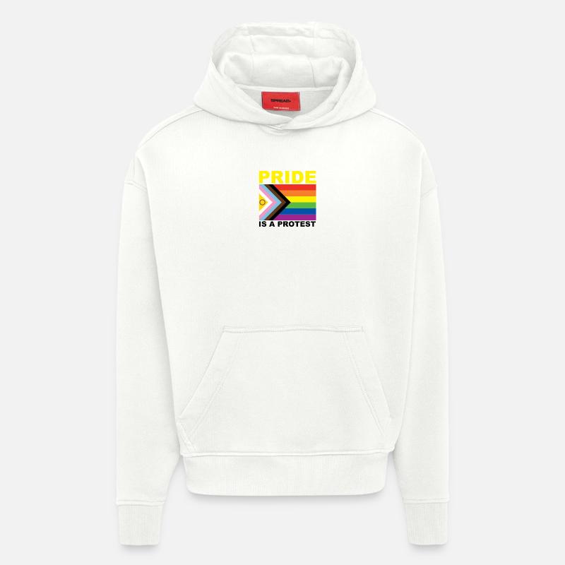 Pride is a Protest - Hoodie- made by SPREAD  - OFF WHITE