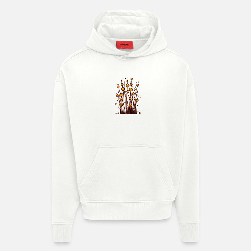 Conception de ballon doré - Sweat à capuche bio épais oversize fabriqué en UE - OFF WHITE