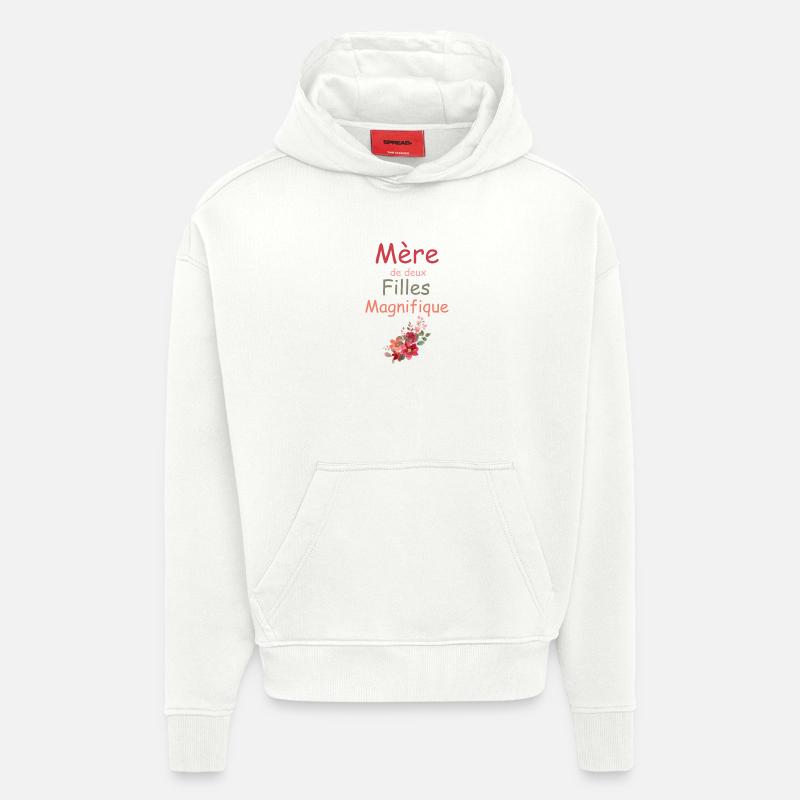 Mutter von zwei wunderschönen Töchtern - Hoodie- made by SPREAD  - OFF WHITE