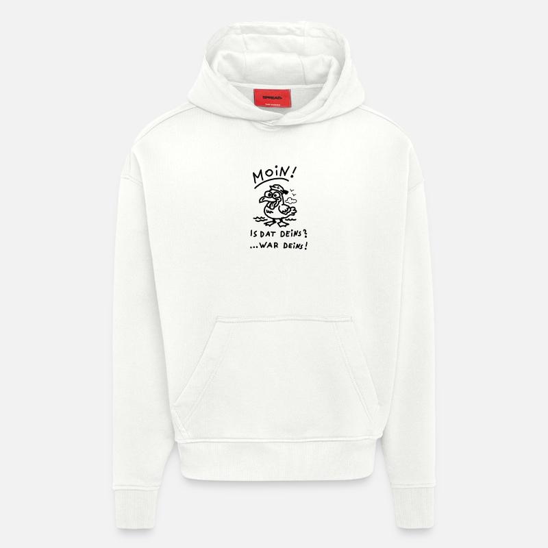Moin Möwe War Deins Lustiger Spruch  - Hoodie- made by SPREAD  - OFF WHITE