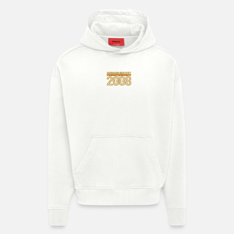 Original 2008 Retro Edition - Sweat à capuche bio épais oversize fabriqué en UE - OFF WHITE