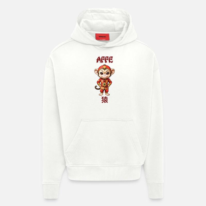 Affe - chinesisches Sternzeichen - Astrologie - Hoodie- made by SPREAD  - OFF WHITE