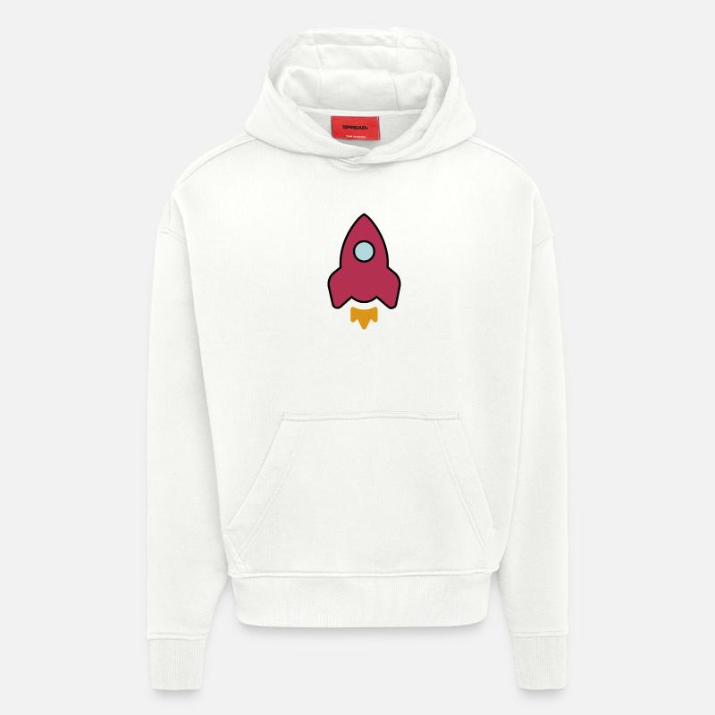 fusée - Sweat à capuche bio épais oversize fabriqué en UE - OFF WHITE