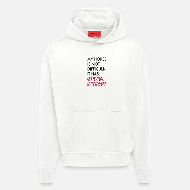 Cheval - Sweat à capuche bio épais oversize fabriqué en UE - OFF WHITE