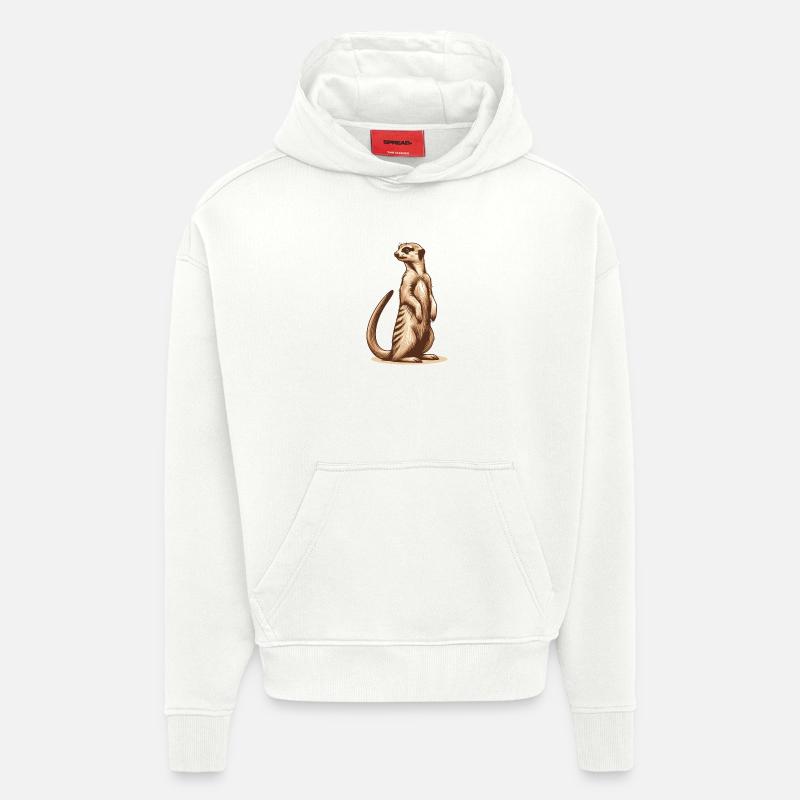 Suricate - Sweat à capuche bio épais oversize fabriqué en UE - OFF WHITE