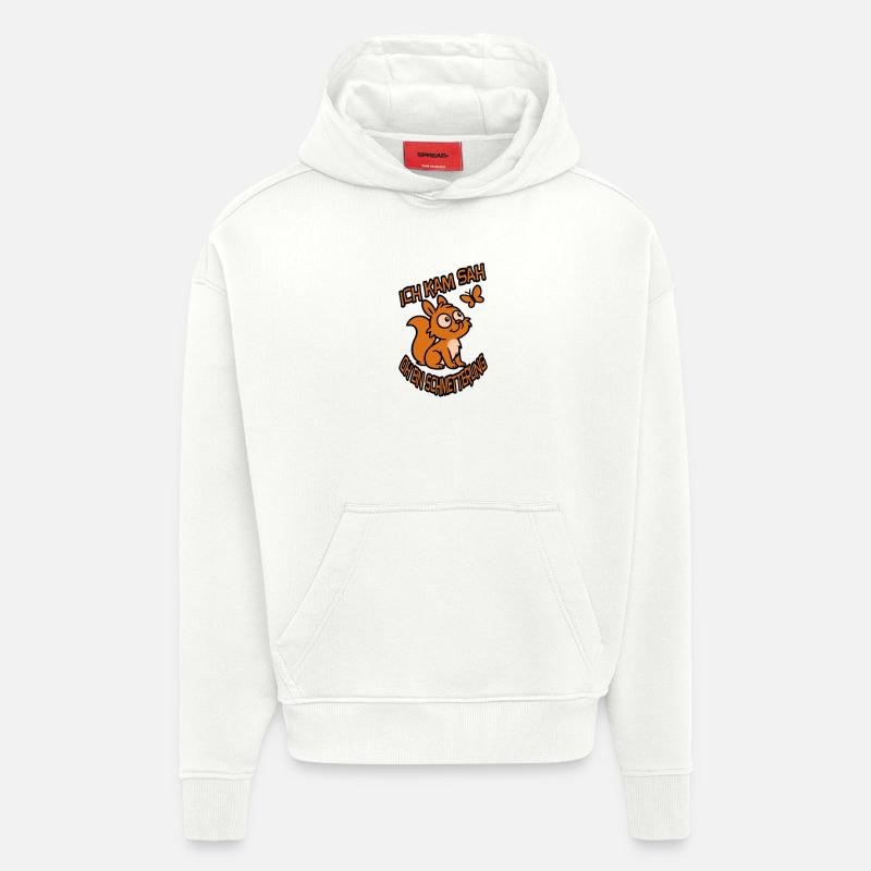 Verträumtes Eichhörnchen mit Spruch - Hoodie- made by SPREAD  - OFF WHITE