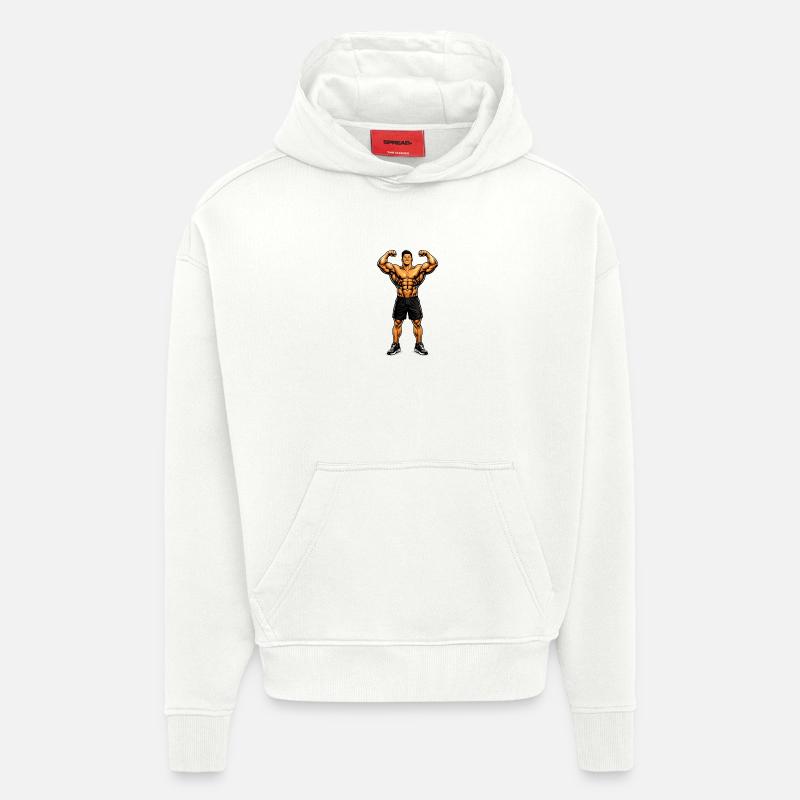 construit différemment - Sweat à capuche bio épais oversize fabriqué en UE - OFF WHITE