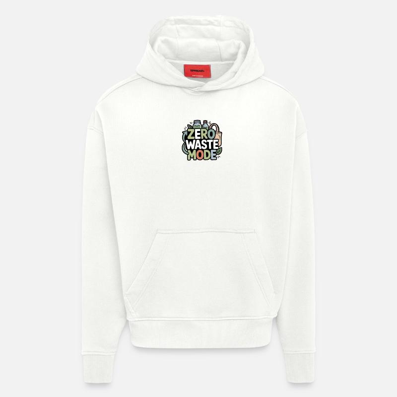 Mode zéro déchet - Sweat à capuche bio épais oversize fabriqué en UE - OFF WHITE