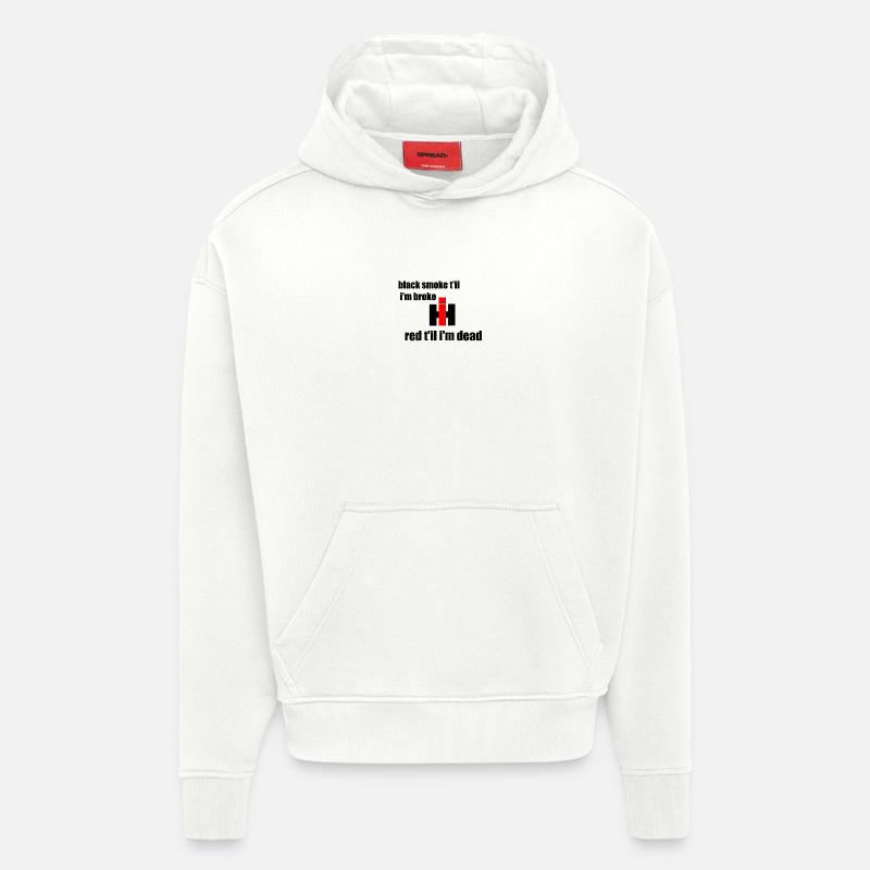 moissonneuse internationale - Sweat à capuche bio épais oversize fabriqué en UE - OFF WHITE