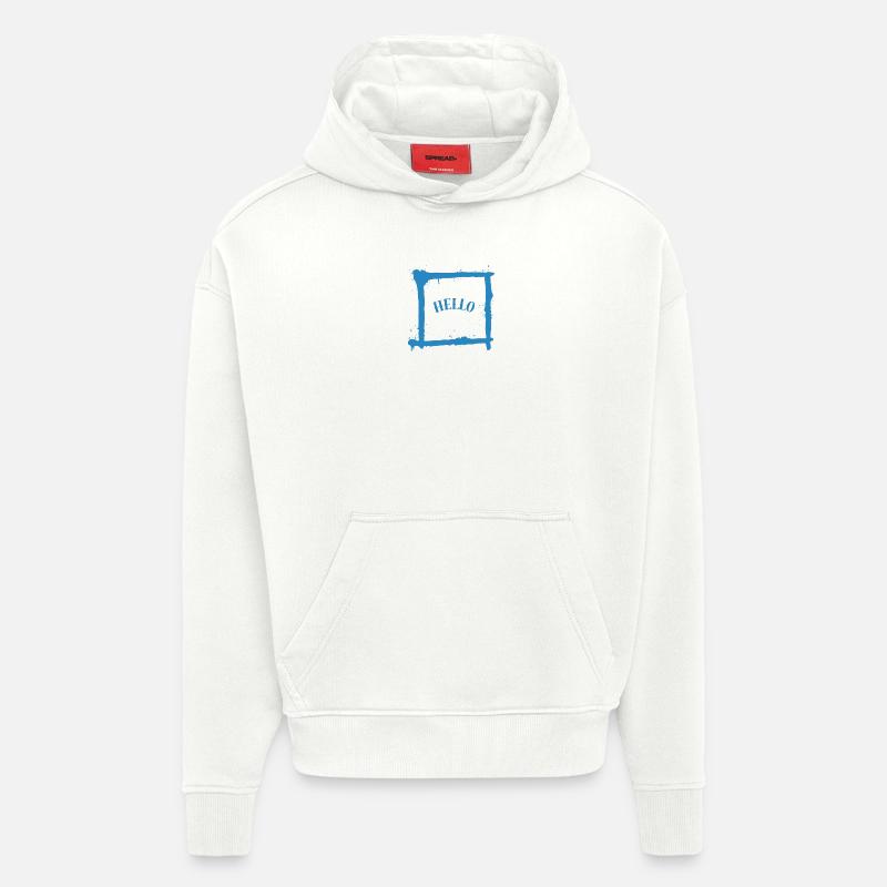 Minimalistischer Gruß - Hoodie- made by SPREAD  - OFF WHITE