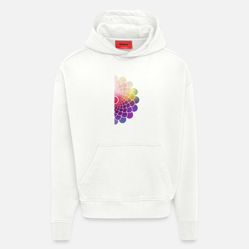 halber Regenbogen - Hoodie- made by SPREAD  - OFF WHITE