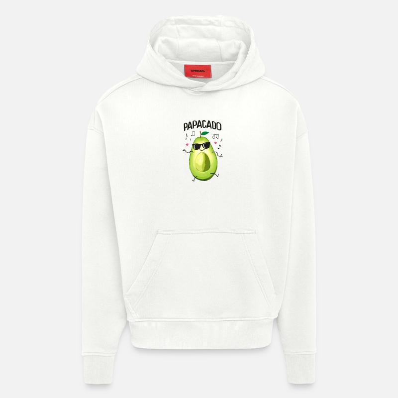 Avocado - Papacado - Partnerlook - Väter - Hoodie- made by SPREAD  - OFF WHITE