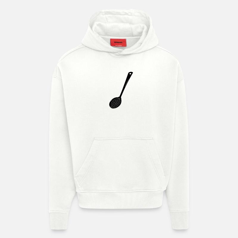 Transparentes Schlitzbild - Hoodie- made by SPREAD  - OFF WHITE