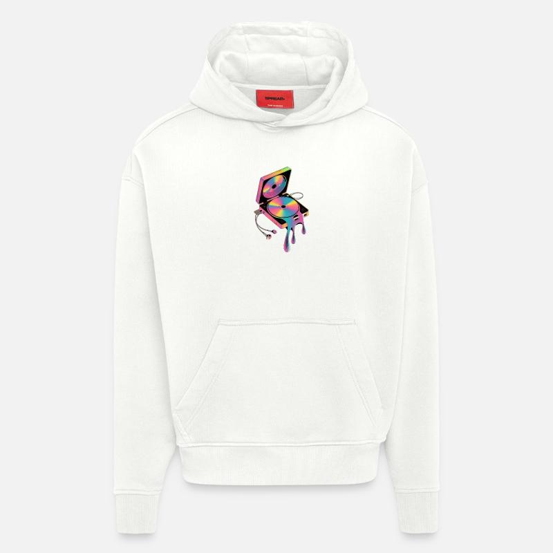  Retro Discman Psychedelic CD Player 90er - Hoodie- made by SPREAD  - OFF WHITE