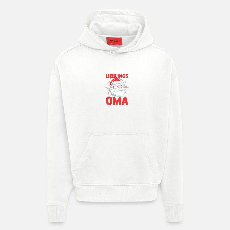 Noël Mère Mère Noël - Sweat à capuche bio épais oversize fabriqué en UE - OFF WHITE