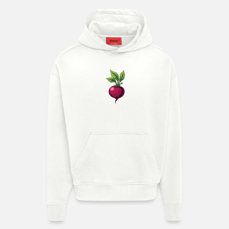 Beetroot - Hoodie- made by SPREAD  - OFF WHITE