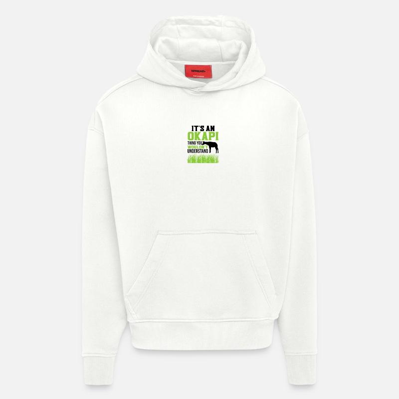 Ist ein Okapi - Hoodie- made by SPREAD  - OFF WHITE