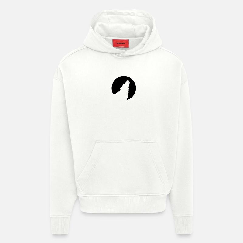 heulender Wolf - Hoodie- made by SPREAD  - OFF WHITE